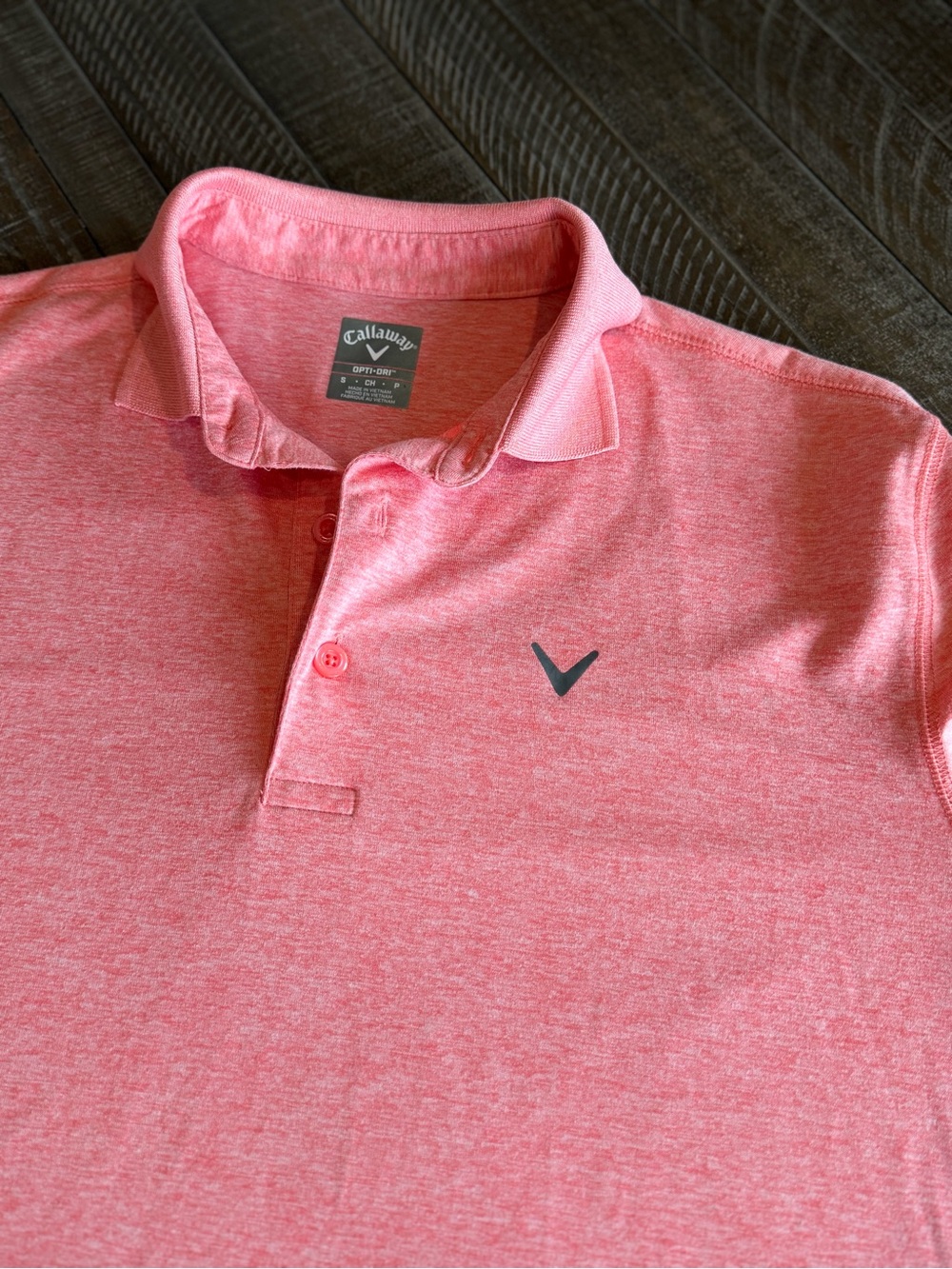 Callaway Men’s Heather Coral Pink Golf Polo